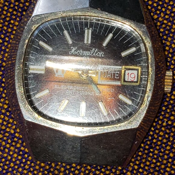 RETRO VINTAGE HORMILTON ELECTRA 23 SWISS WATCH for parts or repair - Picture 3 of 9